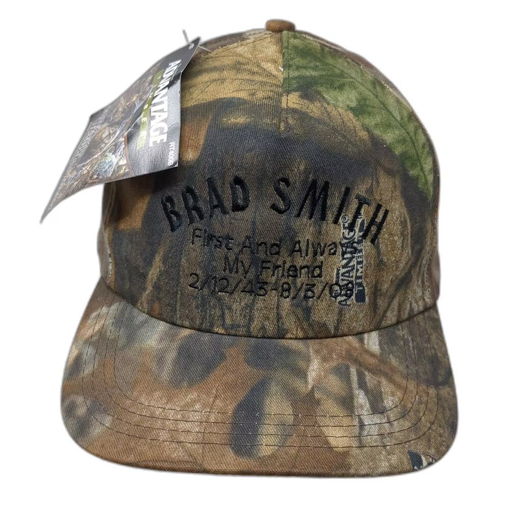 Advantage Timber Camo Brad Smith Memorial Hat Snapback Brown Green OSFM USA Made